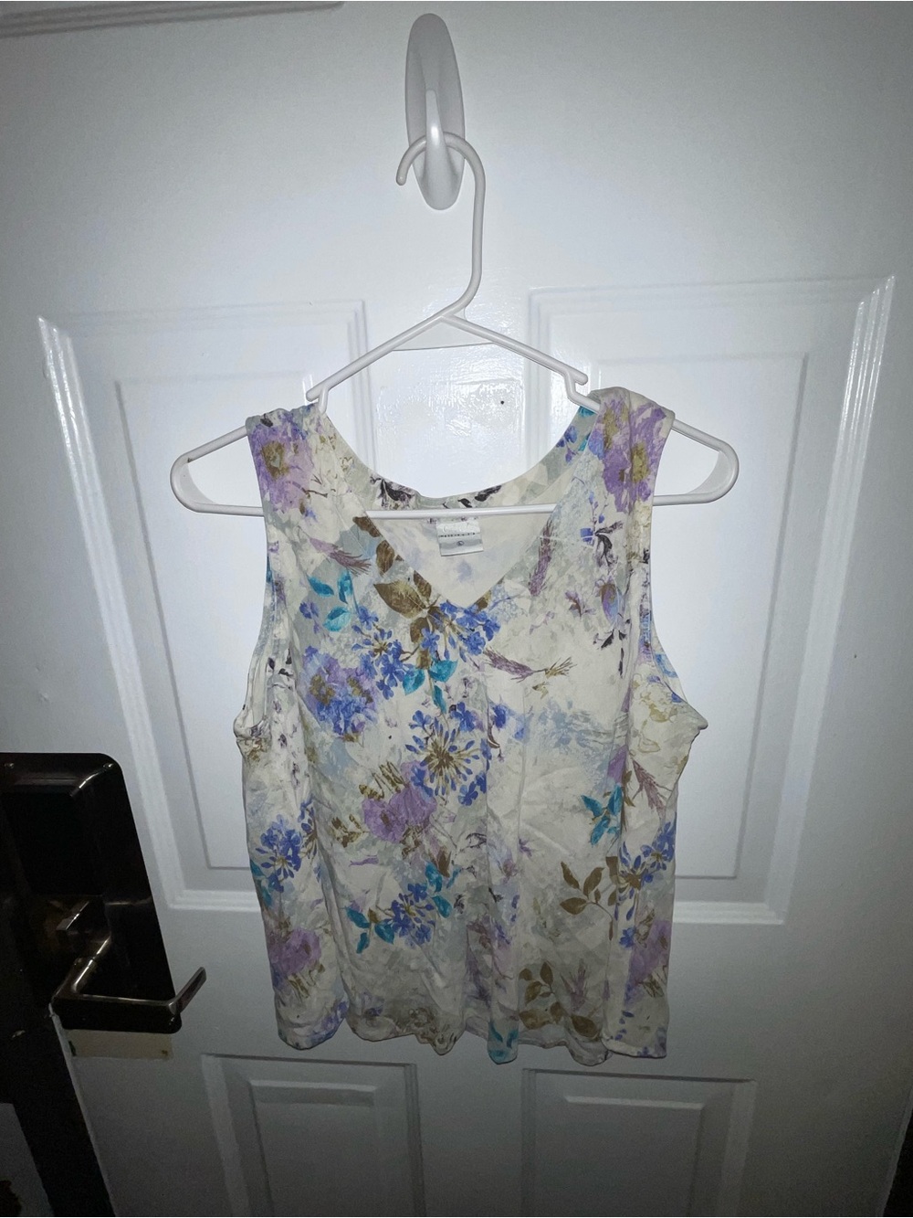 Vintage C.M.C. Floral V-Neck Sleeveless Top